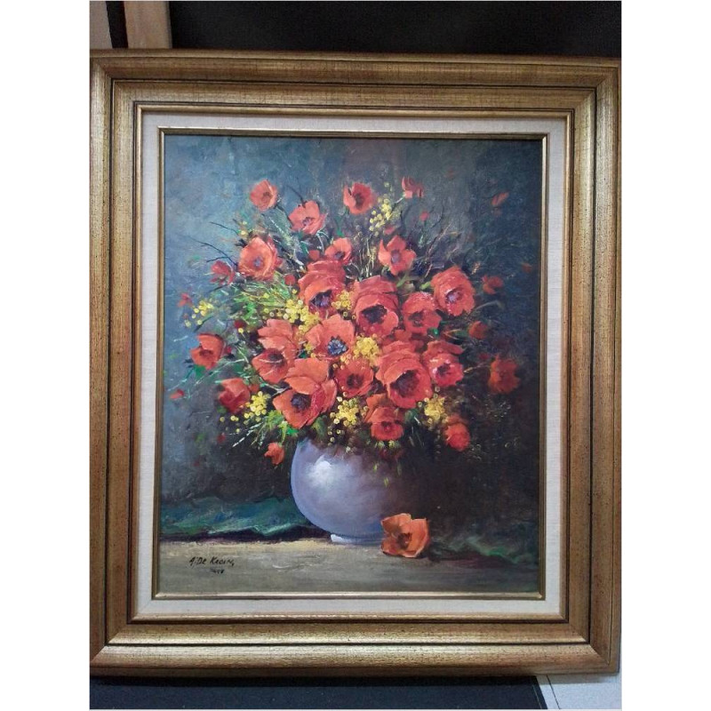 NATURE MORTE SIGNÉE A.DE KROEN 85X70