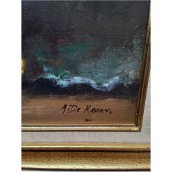 NATURE MORTE SIGNÉE EN BAS A DROITE A.DE KROEN 85X70
