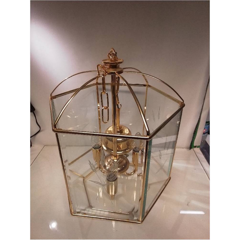 SUSPENSION 3 FEUX STYLE LANTERNE 