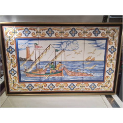 CADRE FAIENCE PECHEURS