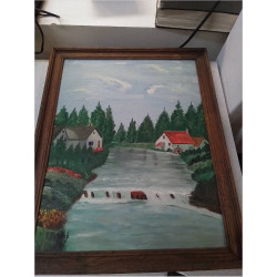 HUILE SUR PANNEAU SIGNÉE 