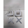 LOT DE 2 APPLIQUES LED CARRÉES + ACCESSOIRES 