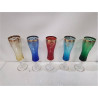 LOT DE FLUTES A CHAMPAGNE COLORÉES 