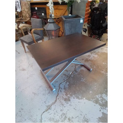 TABLE MULTIFONCTIONS METAL ET BOIS