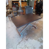 TABLE MULTIFONCTIONS METAL ET BOIS