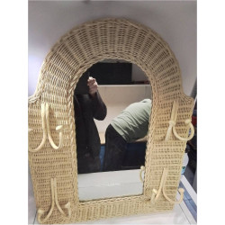 MIROIR ROTIN PEINT