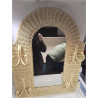 MIROIR ROTIN PEINT