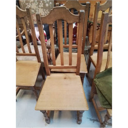 LOT DE 4 CHAISES BOIS MASSIF