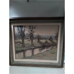 HUILE SUR TOILE ANIMAUX EN...