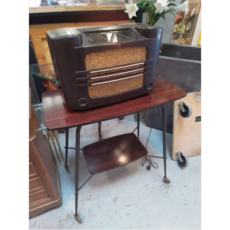 DESSERTE VINTAGE A ROULETTES 
