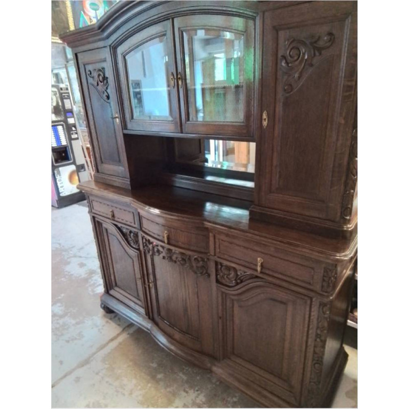 BUFFET 2 CORPS ANCIEN 7 PORTES 3 TIROIRS