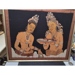 TOILE SUR TISSU ASIATIQUE 