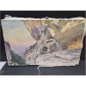 HUILE SUR TOILE FALAISE SIGNÉE 