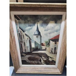 HUILE SUR TOILE VILLAGE...