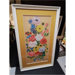 HUILE SUR TOILE FLEURS...