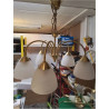 LUSTRE 5 BRANCHES HONSEL GLOBES VERRE