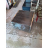 TABLE BASSE MODERNE METAL ET BOIS CARRE