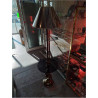 LAMPADAIRE CHEVAL LAITON VERRE FUMÉ 