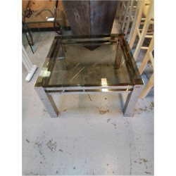 TABLE BASSE METAL CHROMÉ...