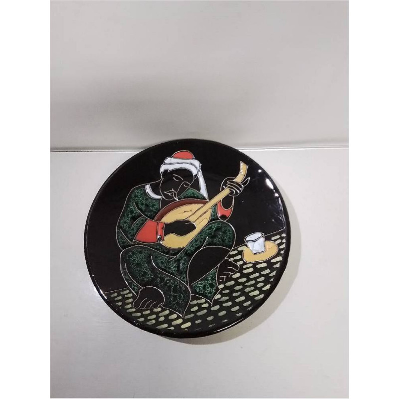 ASSIETTE DECO CÉRAMIQUE ÉMAILLÉ 