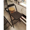 TABOURET DE BAR PLIANT NOIR
