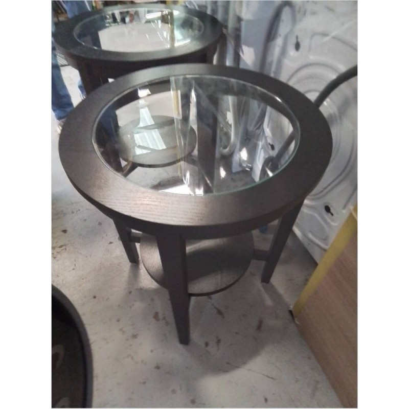 TABLE D’APPOINT BOIS VERRE