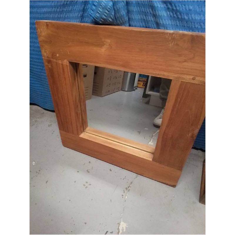 MIROIR CARRE BOIS MASSIF 