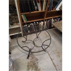 TABLE BASSE METAL ET VERRE 