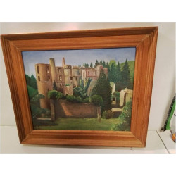 HUILE SUR CARTON CHÂTEAU 