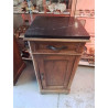 CHEVET ANCIEN CHENE DESSUS MARBRE 