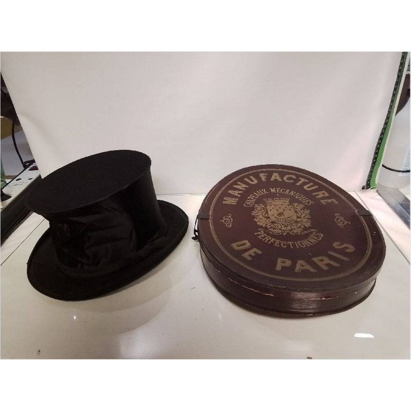 CHAPEAU CLAQUE EN L’ETAT + BOITE