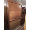 MEUBLE 2 CORPS DOUBLE RIDEAUX DOUBLE TABLETTES 