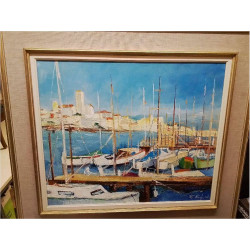 HUILE SUR TOILE PORT ERNEST...