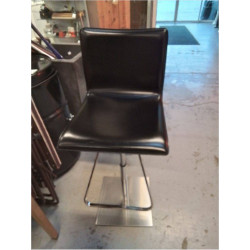 TABOURET DE BAR CUIR NOIR...