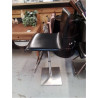 TABOURET DE BAR CUIR NOIR CORUM
