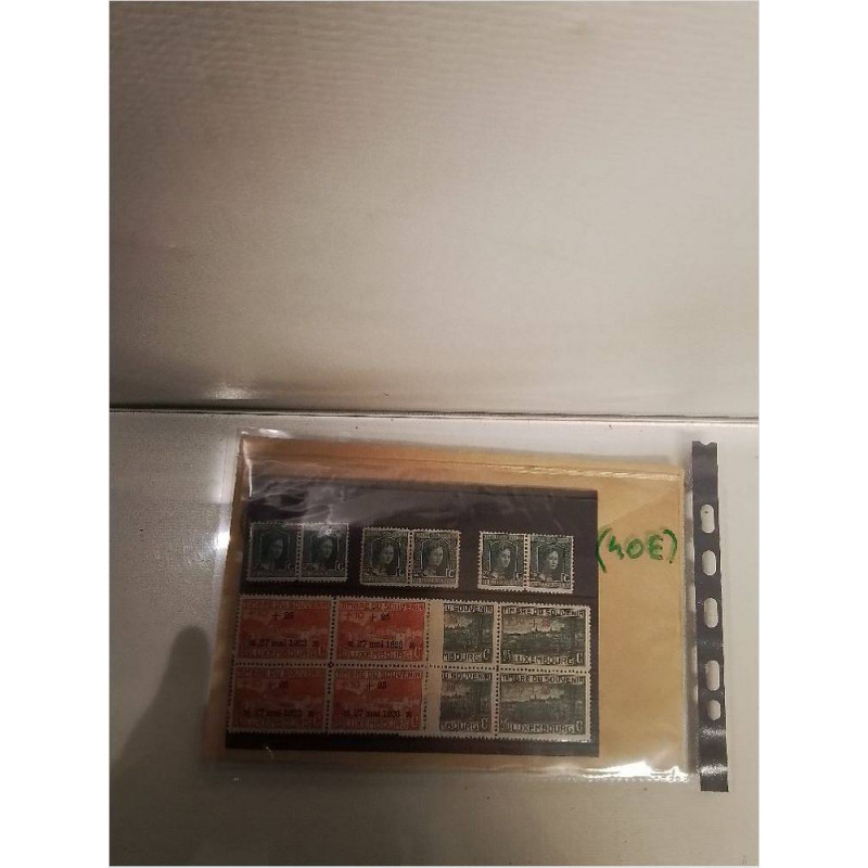 PLANCHE TIMBRES POSTE LUXEMBOURG 
