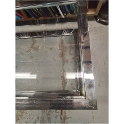 TABLE BASSE METAL ET VERRE MODERNE
