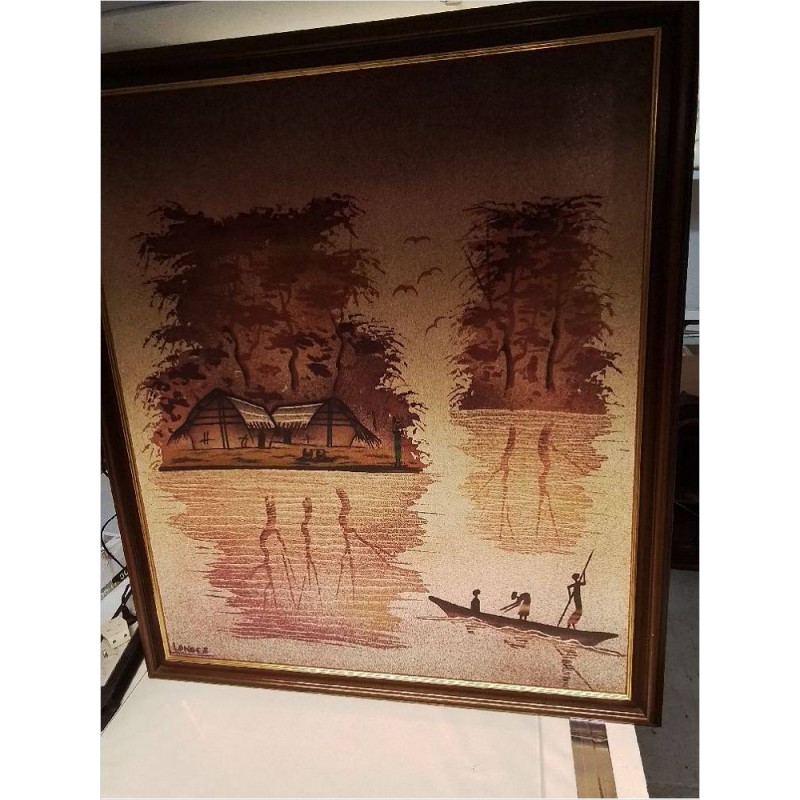 TOILE SABLEE DECOR AFRICAIN 