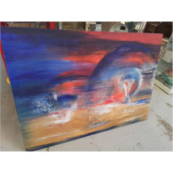 TABLEAU ABSTRAIT TON BLEU...