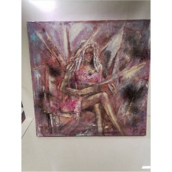 HUILE SUR TOILE LECTRICE...