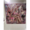 HUILE SUR TOILE LECTRICE SIGNÉE IPEK TEMEL
