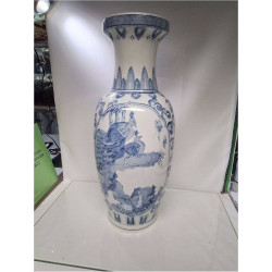 VASE DECOR CHINOIS BLEU