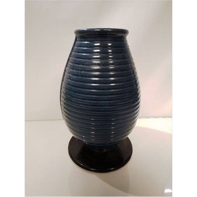 VASE MÉTAL BLEU