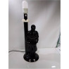PIED DE LAMPE CÉRAMIQUE NOIRE PERSONNAGE 