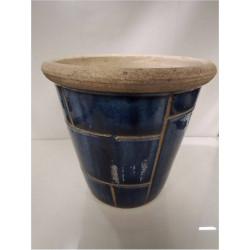 CACHE POT BLEU