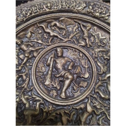 ASSIETTE BRONZE DÉCORATION CHASSEURS 