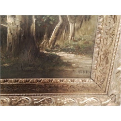 HUILE SUR TOILE L.HENRY A RESTAURER 