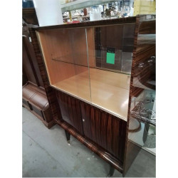 VITRINE VINTAGE LAQUÉ BRUN