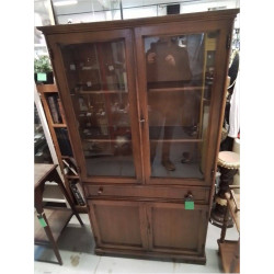 VITRINE BOIS 4 PORTES 1 TIROIR