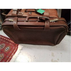 VALISE SOUPLE MARRON VINTAGE